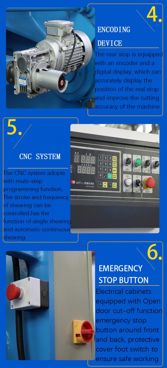 Hidravlični stroj za škarje za giljotino Qc12y 8*6000 mm giljotinski industrijska škarja za pločevino Aluminij, striženje iz nerjavečega jekla M