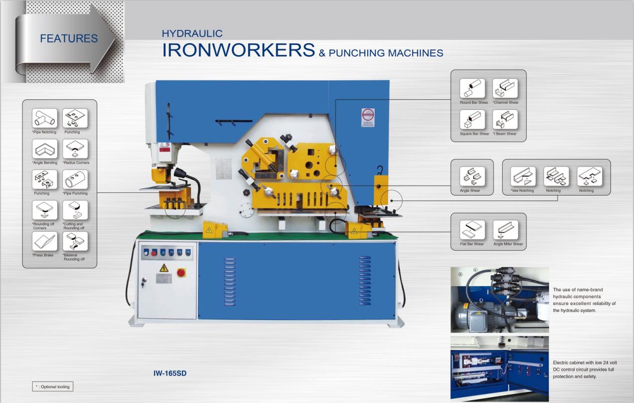 Kovinski hidravlični stroj za prebijanje in striženje IronWorker